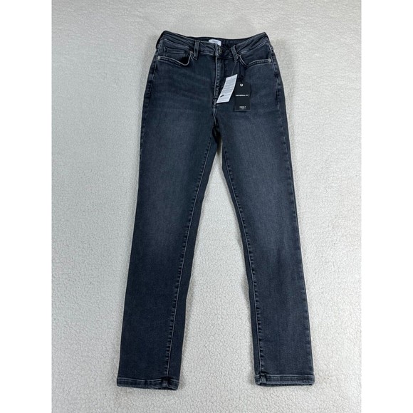 NWT Forever 21 Premium Universal Fit Women's Size M-L Black Denim Jeans‎ - Picture 1 of 9